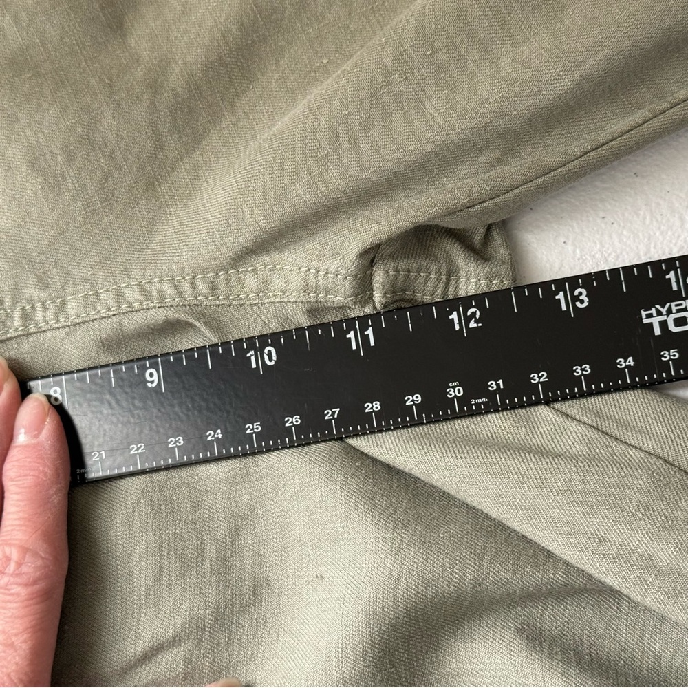 EVEREVE Joelle Wide Leg Pant Size 27 Linen/Lyocell Light Olive - Picture 13 of 16
